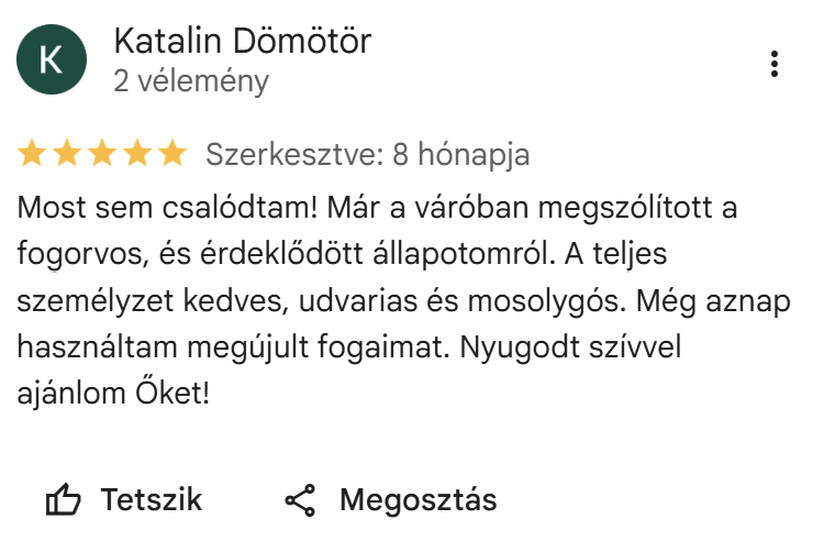 Google értékelés